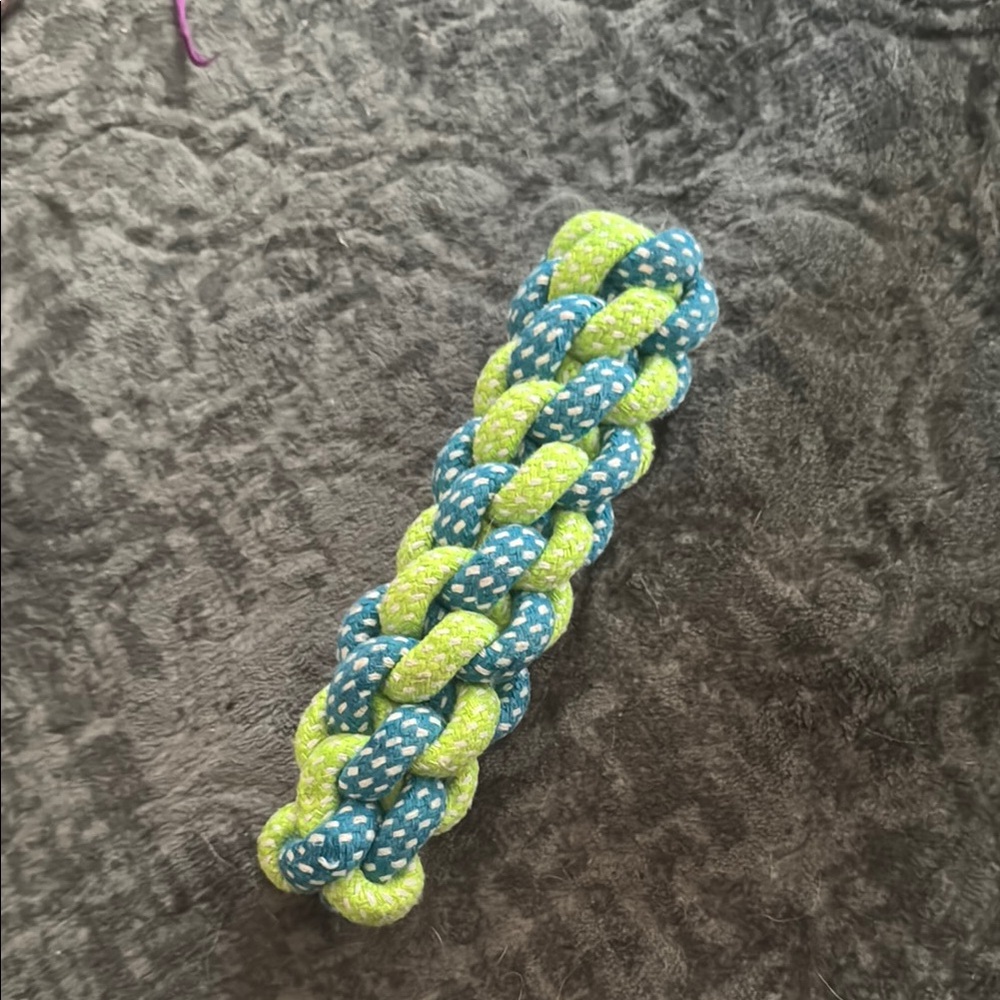 Knotted dog toy - Blue and Green